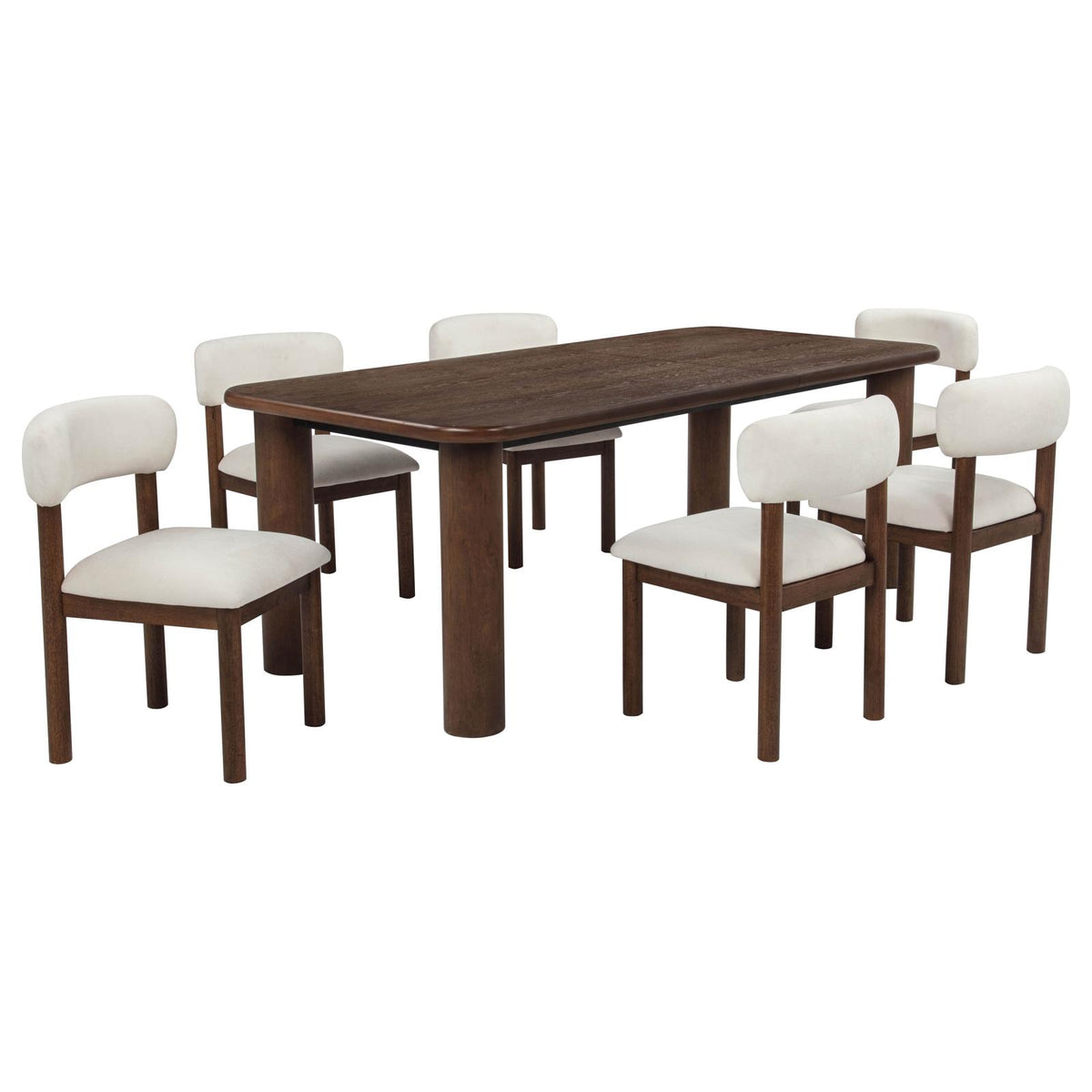Faulkner 84-inch Extension Dining Set Cream