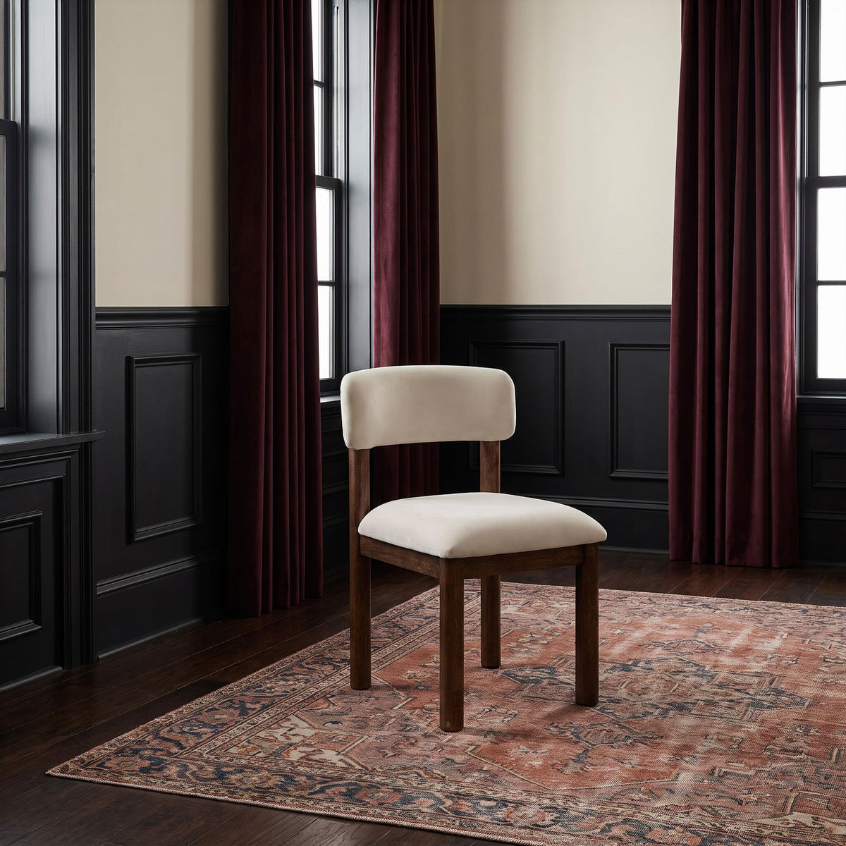 Faulkner Upholstered Dining Side Chair Cream (Set of 2)