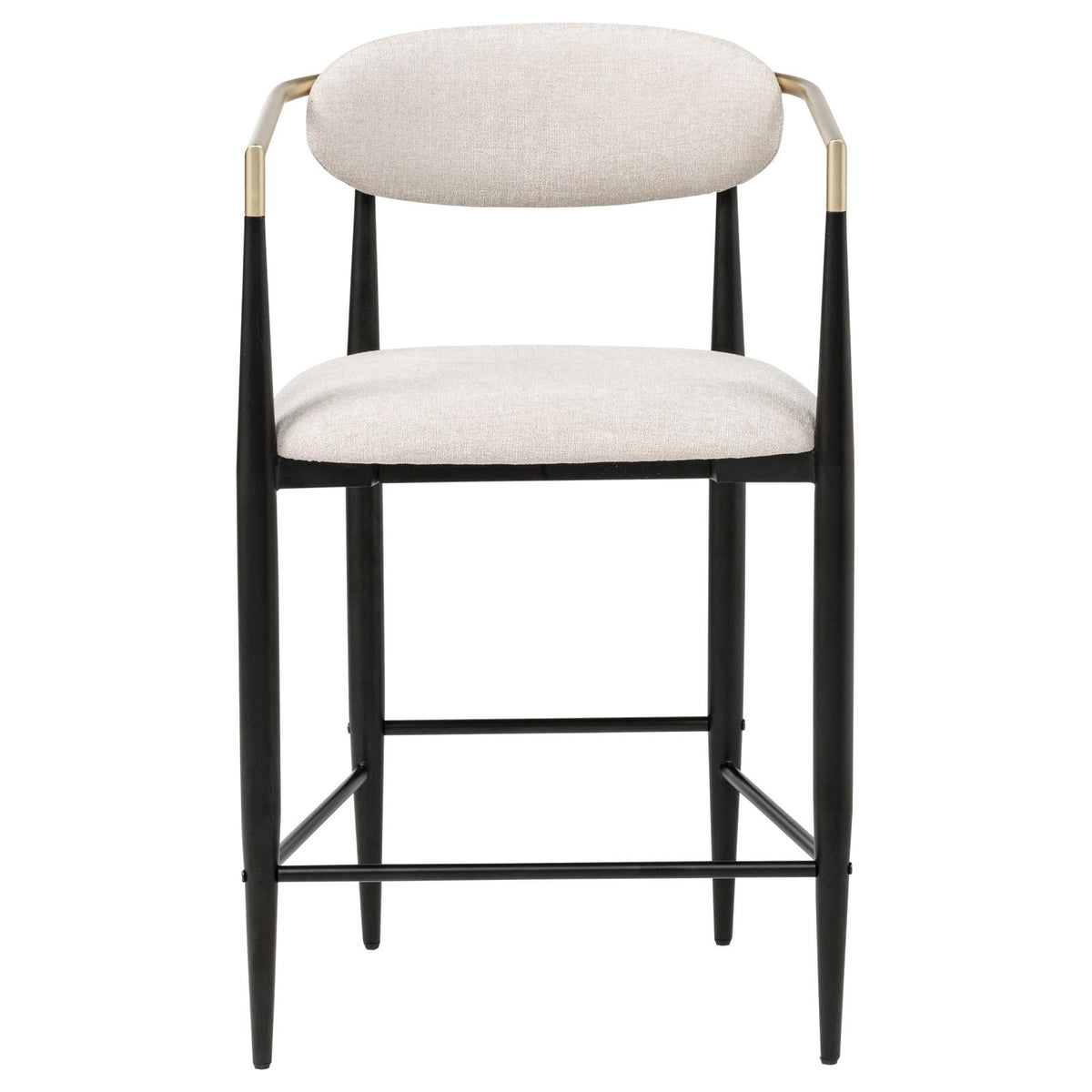 Tina Fabric Upholstered Counter Chair Beige (Set of 2)