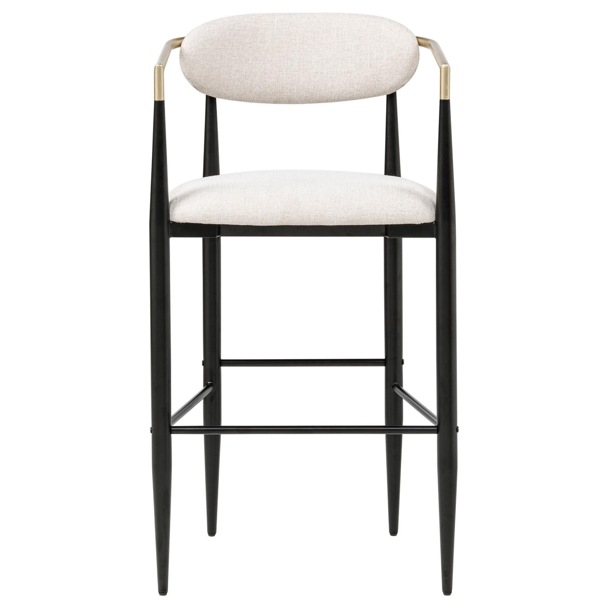Tina Fabric Upholstered Bar Chair Beige (Set of 2)