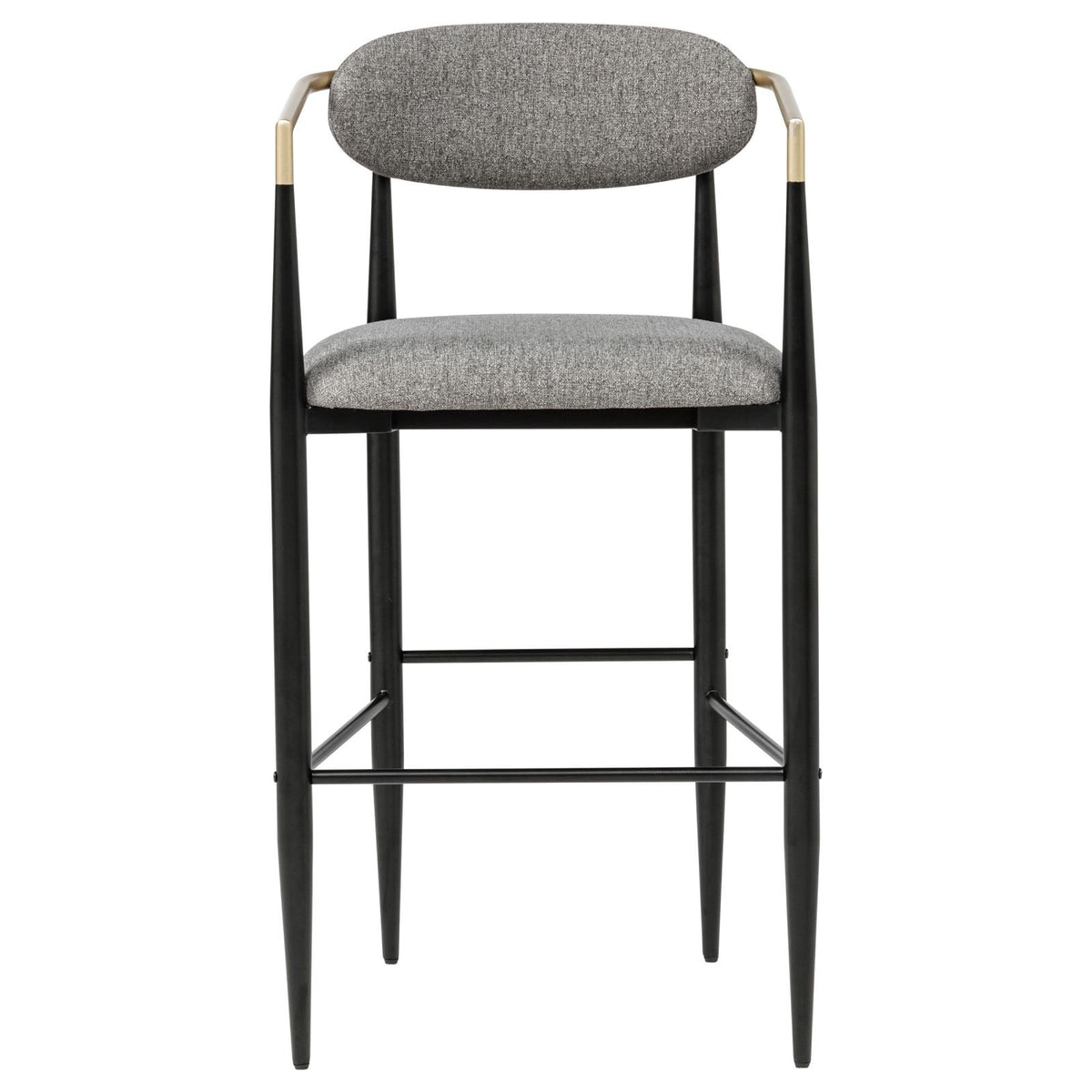 Tina Fabric Upholstered Bar Chair Grey (Set of 2)