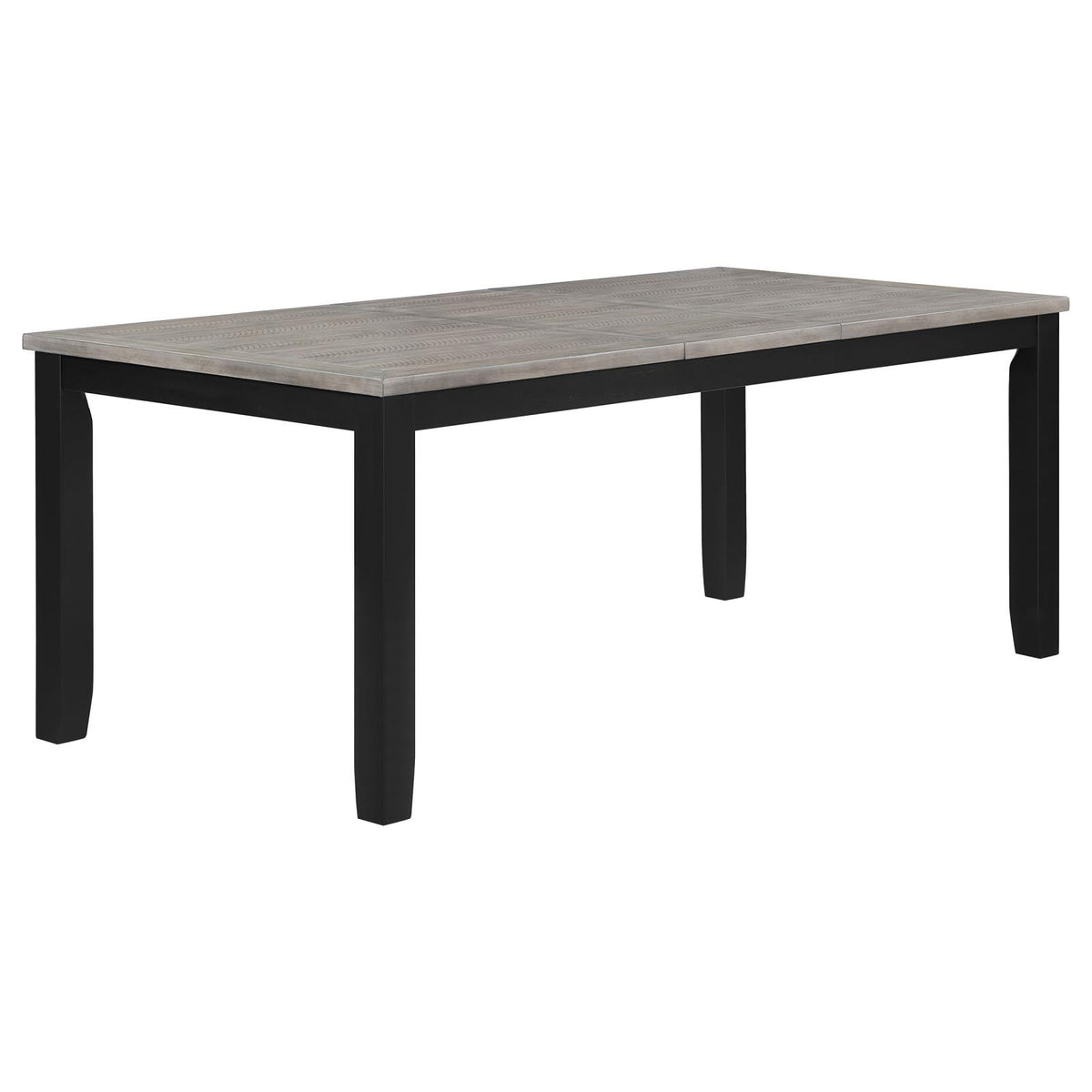 Elodie Rectangular Extension Leaf Dining Set Grey and Black