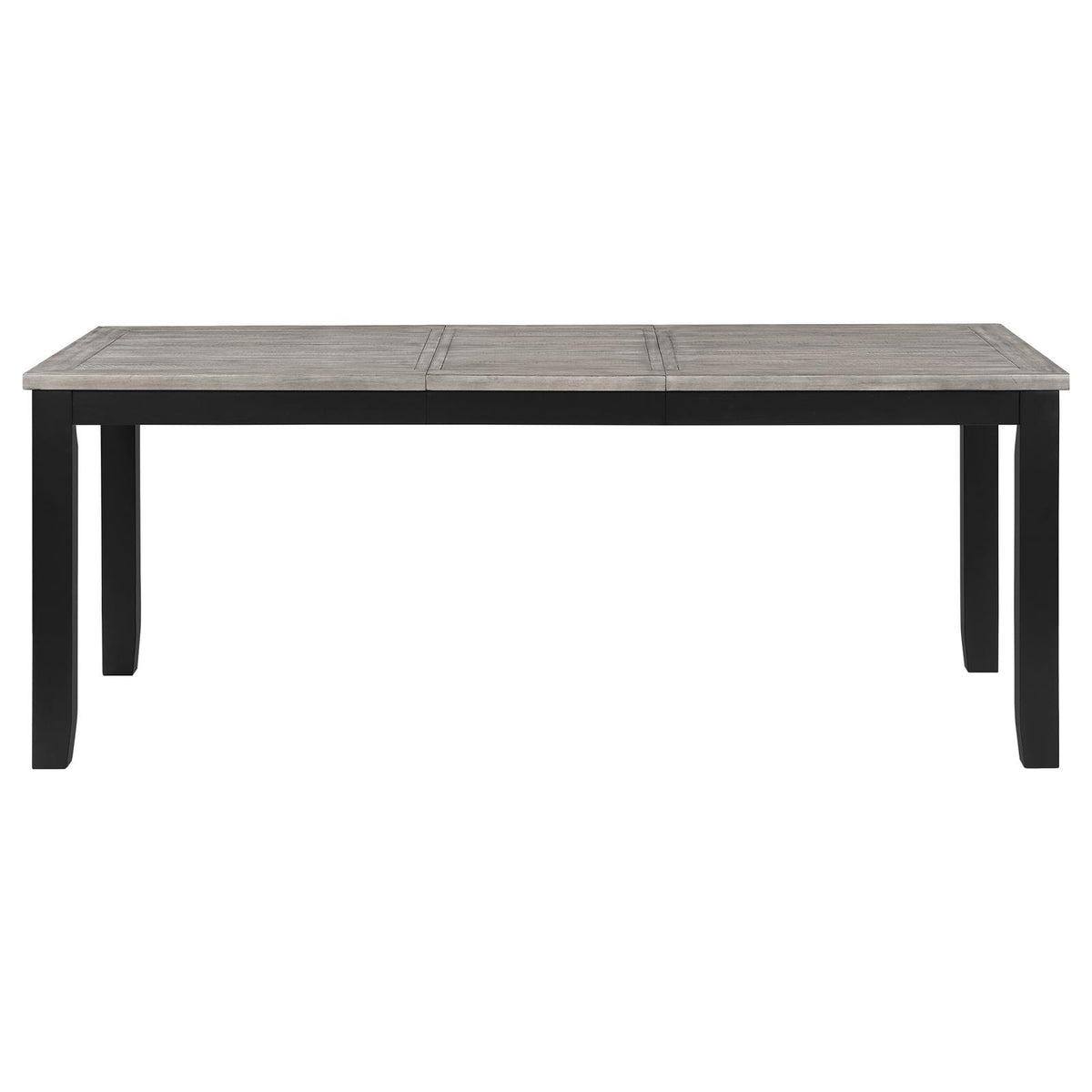 Elodie Rectangular Extension Leaf Dining Set Grey and Black