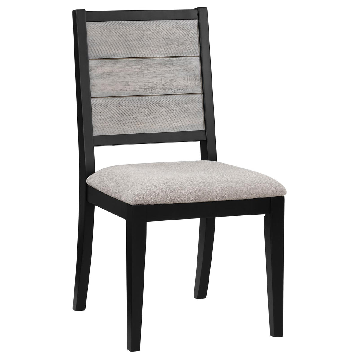 Elodie Rectangular Extension Leaf Dining Set Grey and Black
