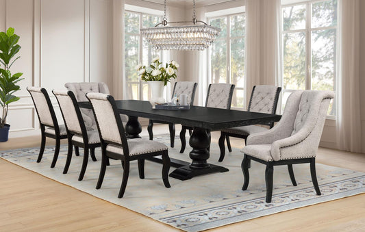 Phelps Rectangular Dining Table Set Distressed Noir