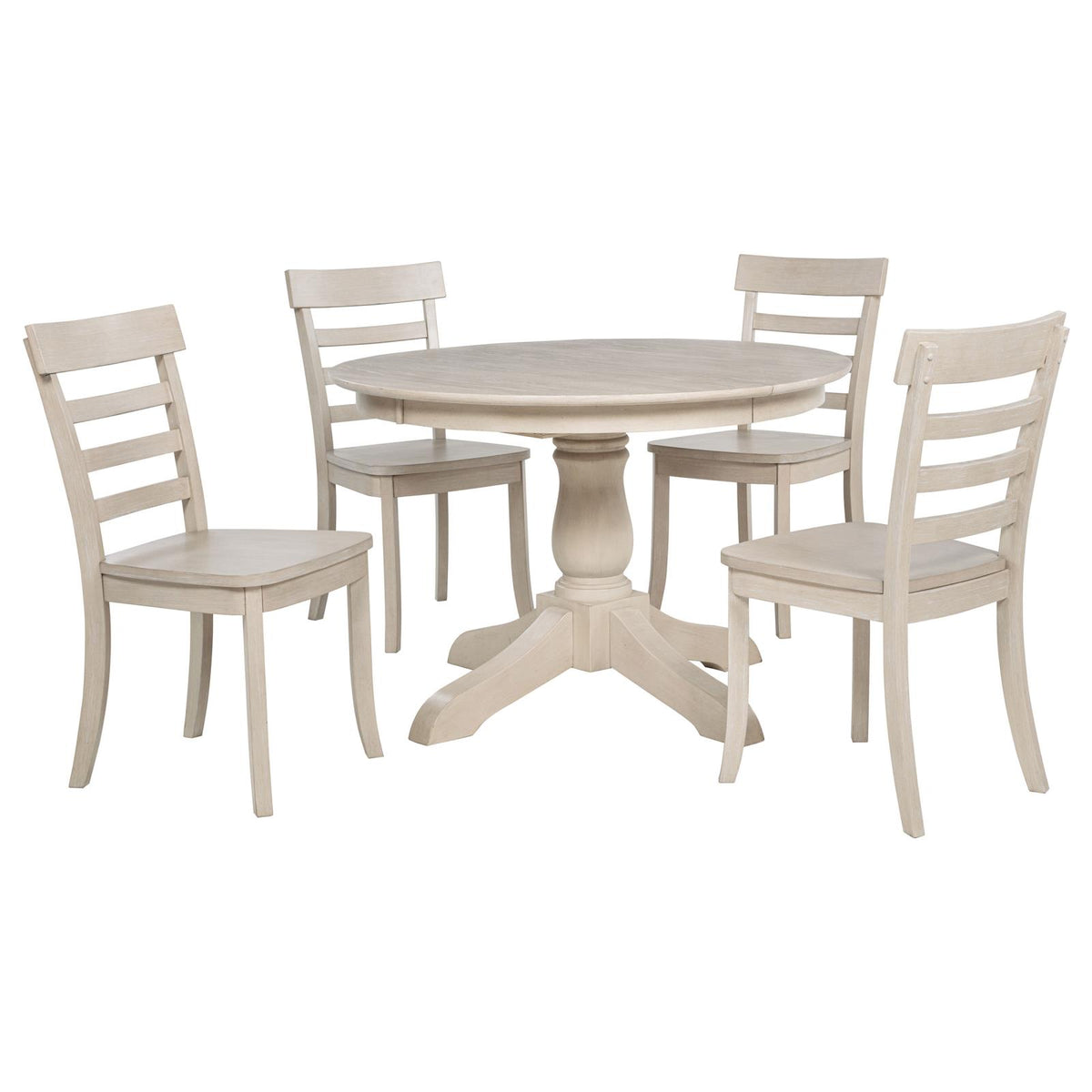 Orrison Oval 62-inch Extension Leaf Dining Set Linen