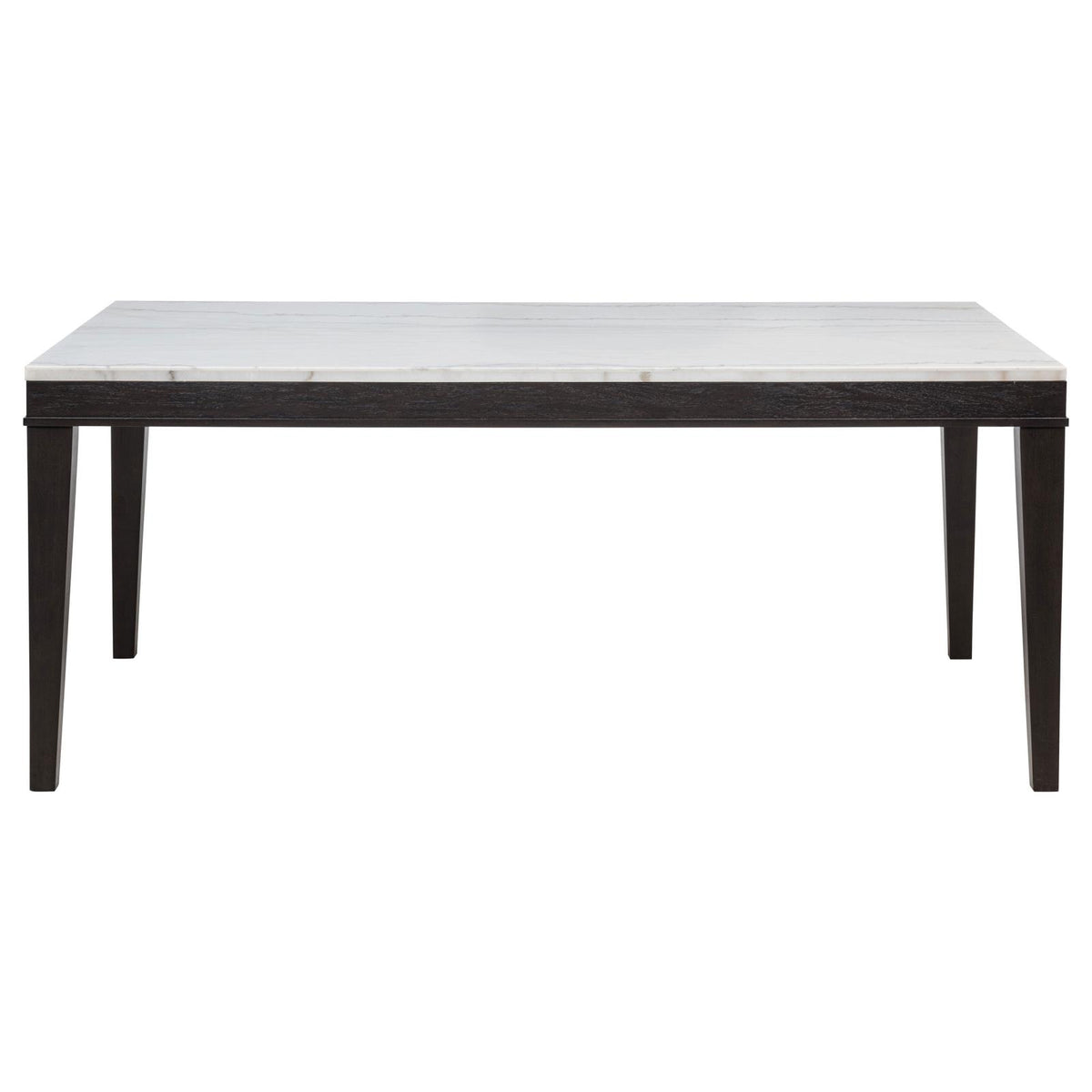 Averill White Marble Top Dining Set Dark Grey and Coffee Bean