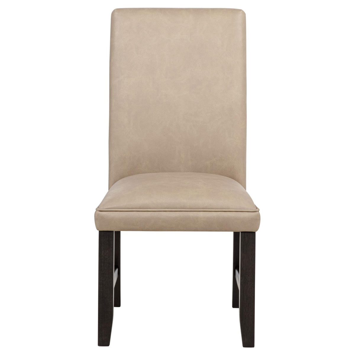 Averill Faux Leatherette Upholstered Dining Side Chair Tan (Set of 2)