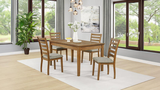 Atwood Rectangular Wood Dining Set Warm Brown