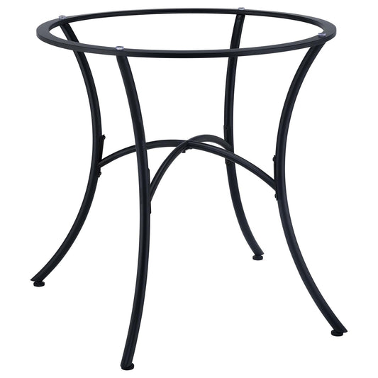 Kline Curved Metal Dining Table Base Matte Black