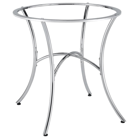 Kline Curved Metal Dining Table Base Chrome