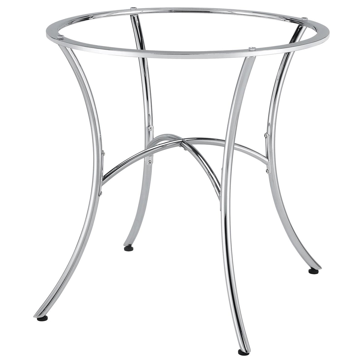 Kline Curved Metal Dining Table Base Chrome