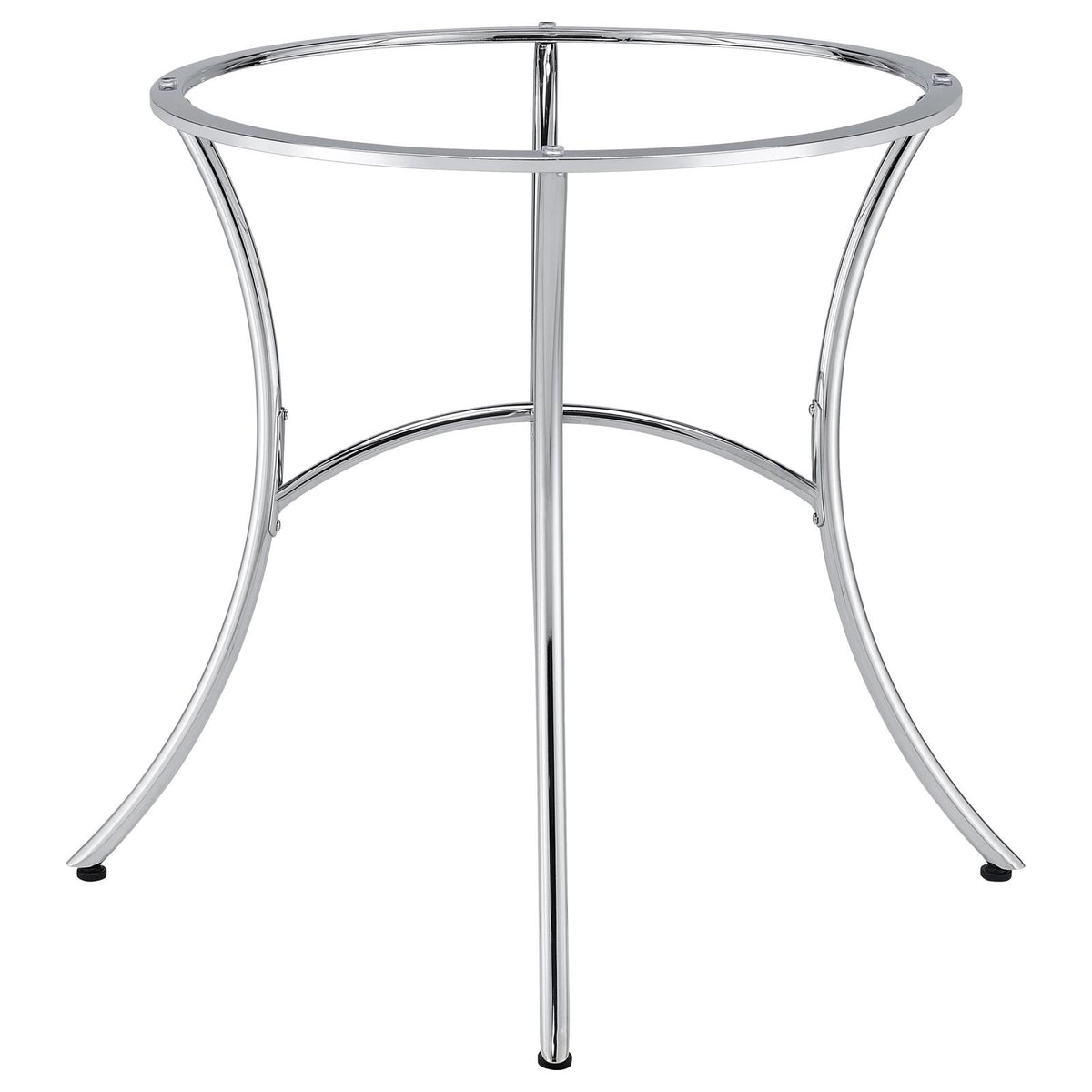 Kline Curved Metal Dining Table Base Chrome