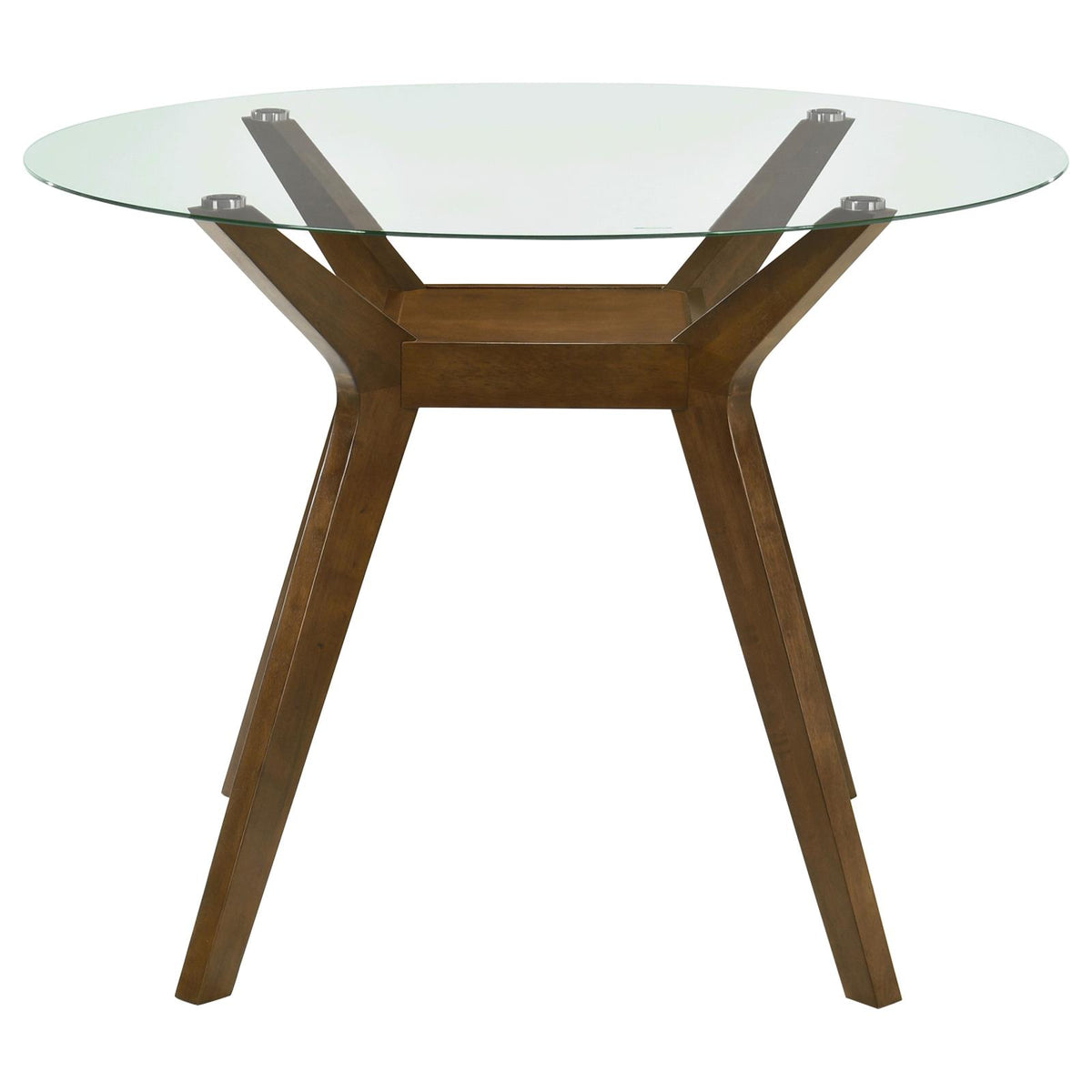 Paxton Round 48-inch Glass Top Counter Height Dining Table Brown
