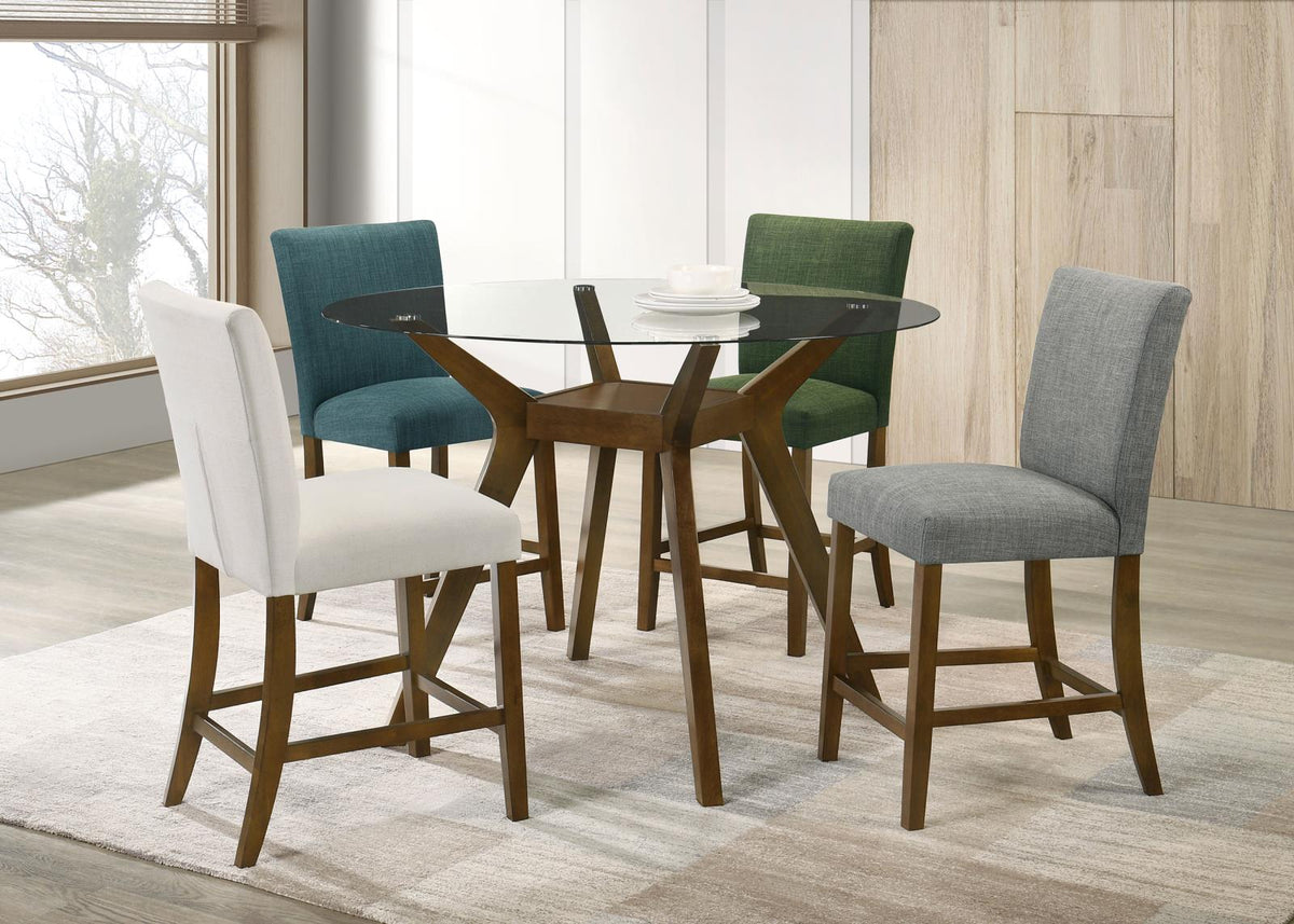 Paxton Square Wood Counter Height Dining Table Base Brown