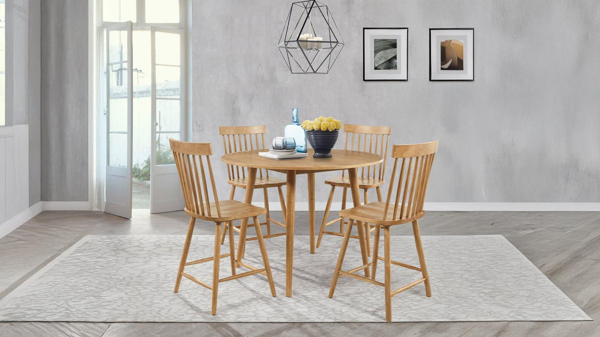 Andrews Round Counter Height Dining Set Light Ash