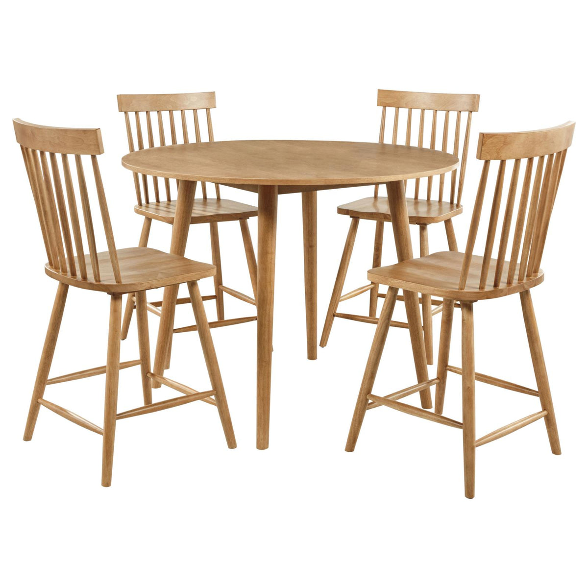 Andrews Round Counter Height Dining Set Light Ash