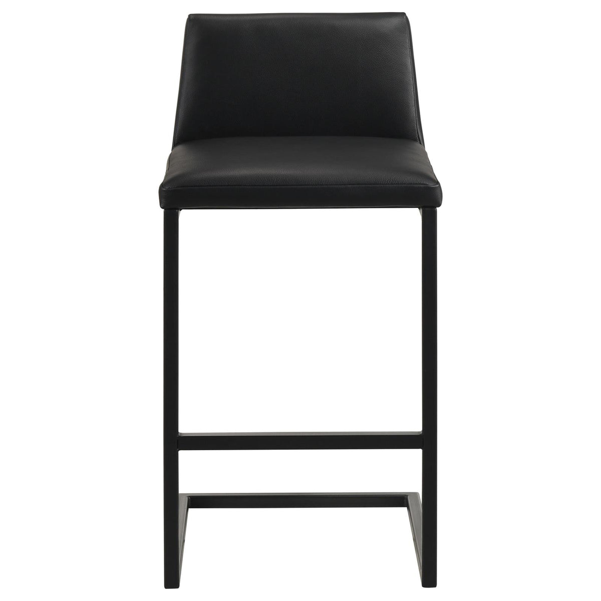 Vardon Genuine Leather Bar Stool Black (Set of 2)