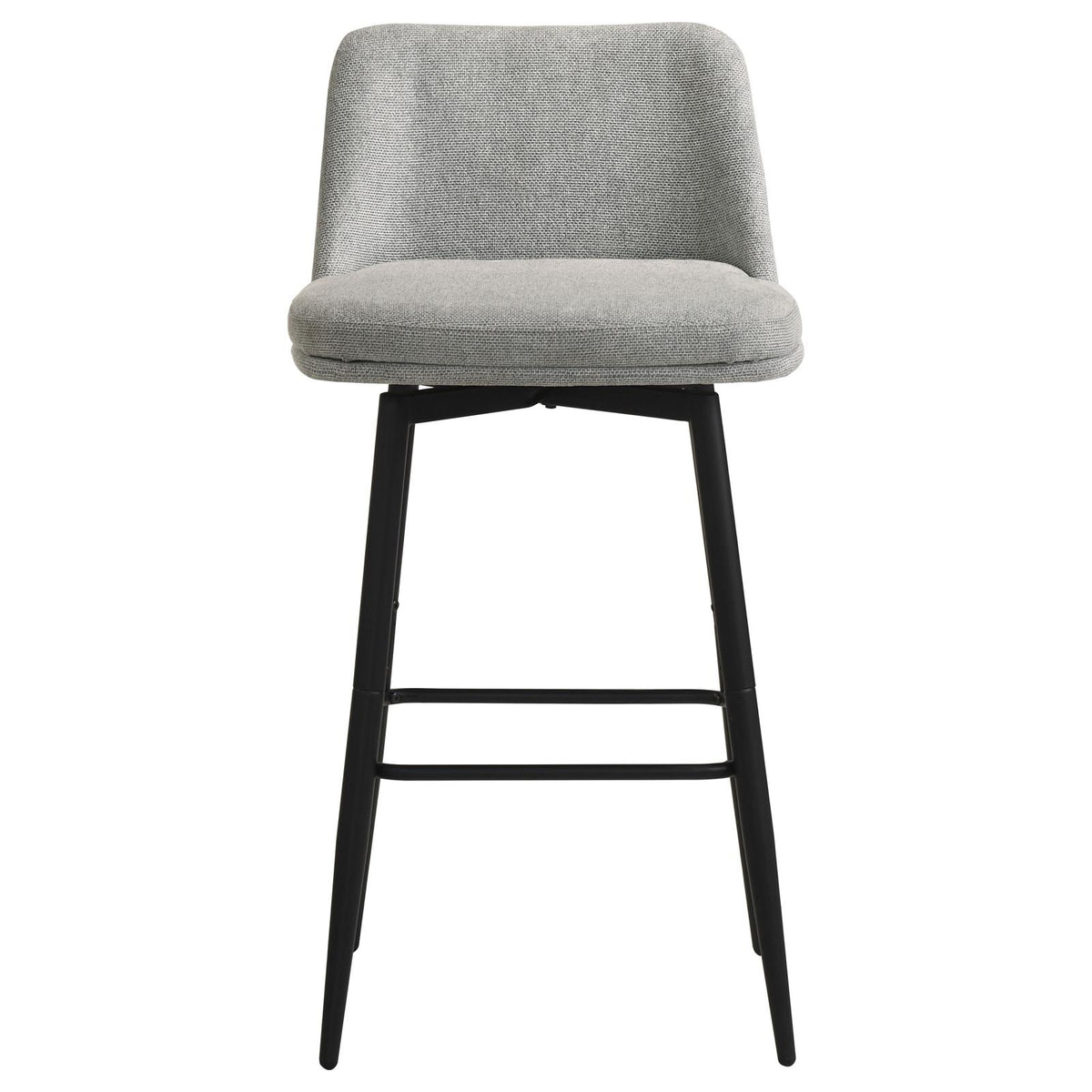 Mellor Fabric Upholstered Swivel Bar Chair Grey (Set of 2)