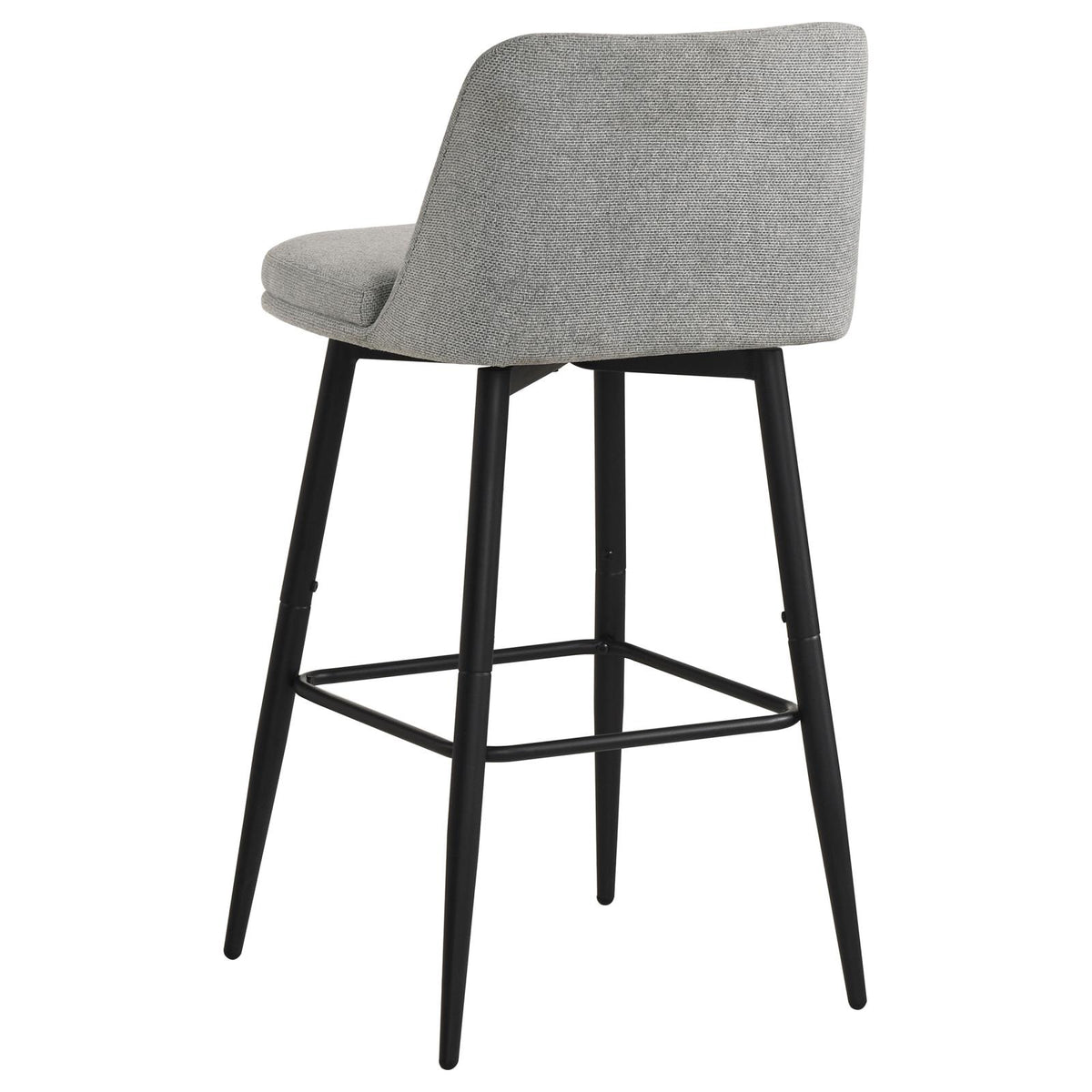 Mellor Fabric Upholstered Swivel Bar Chair Grey (Set of 2)