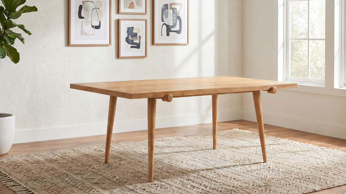 Fabra 79-inch Rectangular Dining Set Honey Wheat