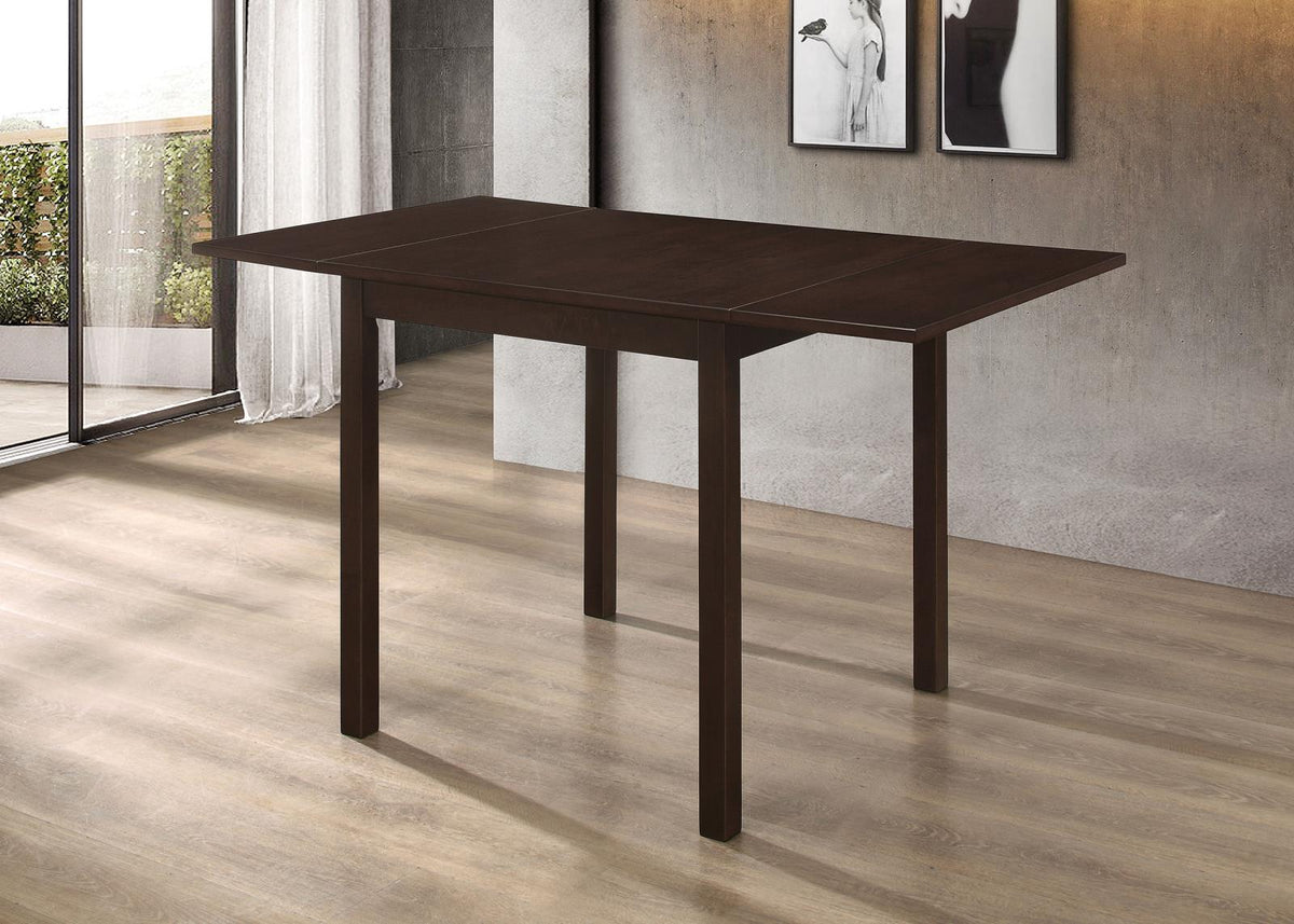 Kelso Drop Leaf Dining Table Set Cappuccino and Tan