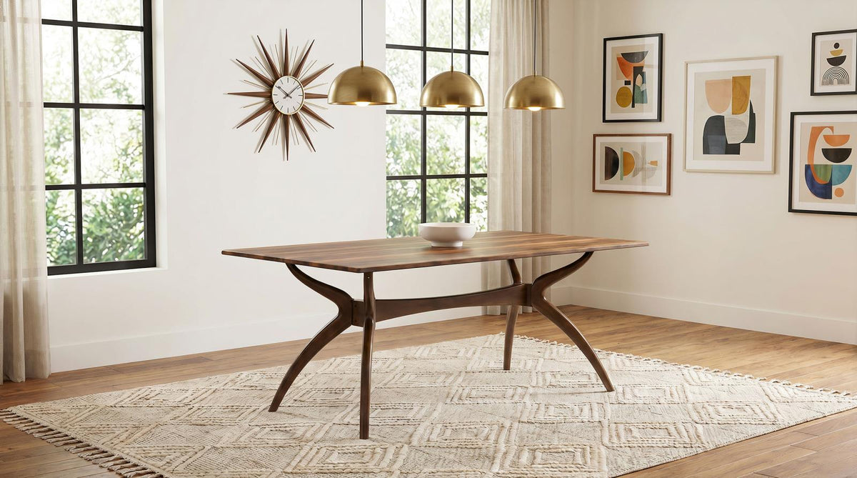 Randolph Smart Top Rectangular Dining Set Sheesham and Brown