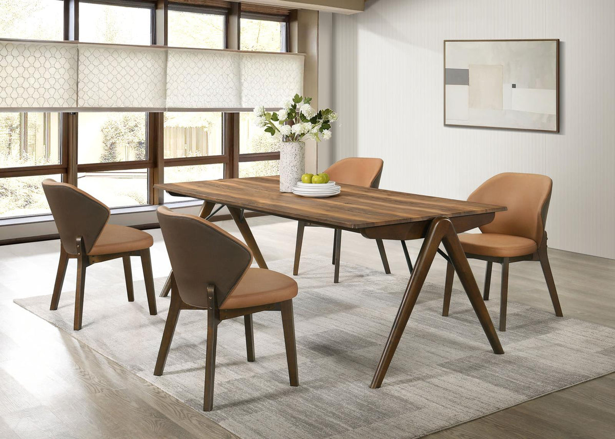 Randolph Smart Top Rectangular Dining Set Sheesham and Brown