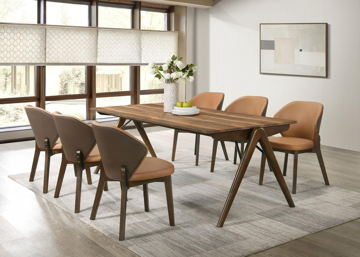 Randolph Smart Top Rectangular Dining Set Sheesham and Brown