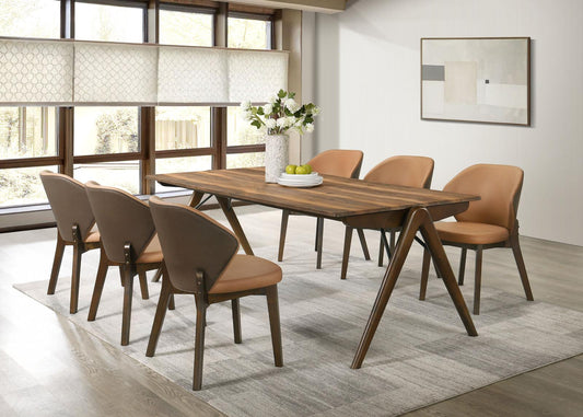 Randolph Smart Top Rectangular Dining Set Sheesham and Brown