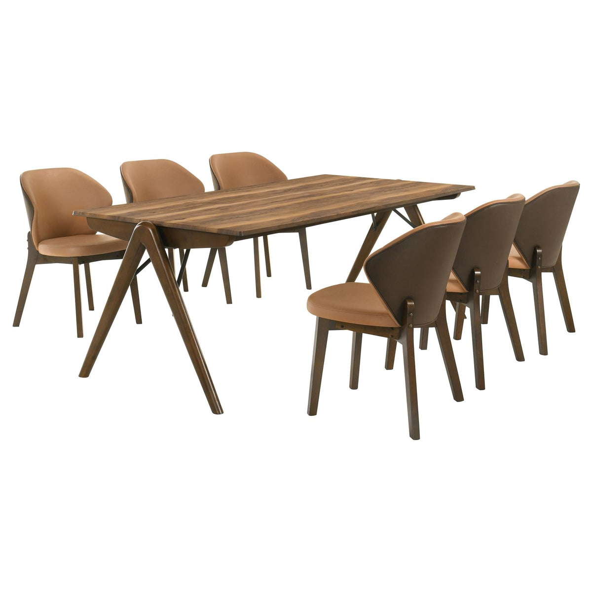 Randolph Smart Top Rectangular Dining Set Sheesham and Brown