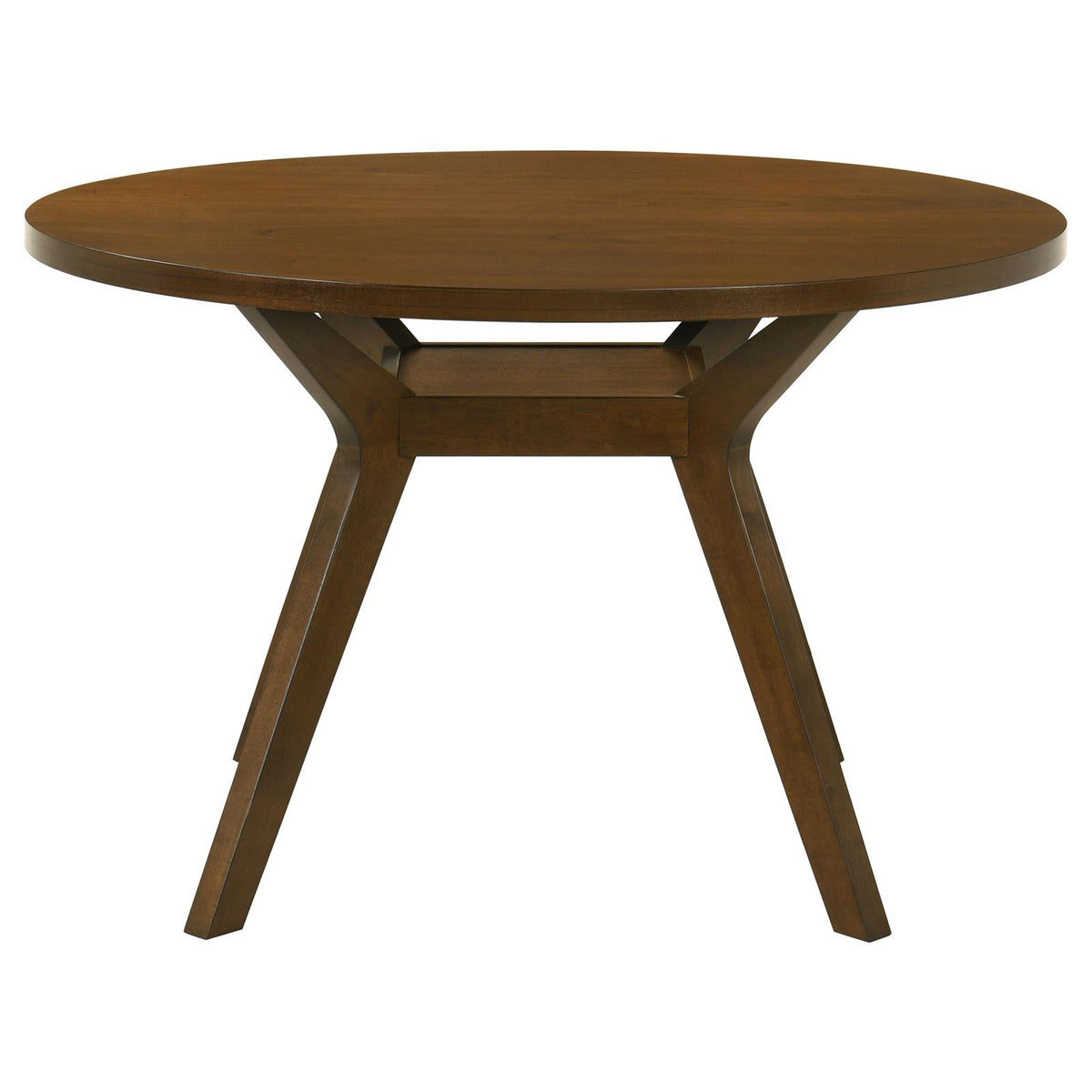 Mueller 48-inch Round Dining Set Brown and Beige