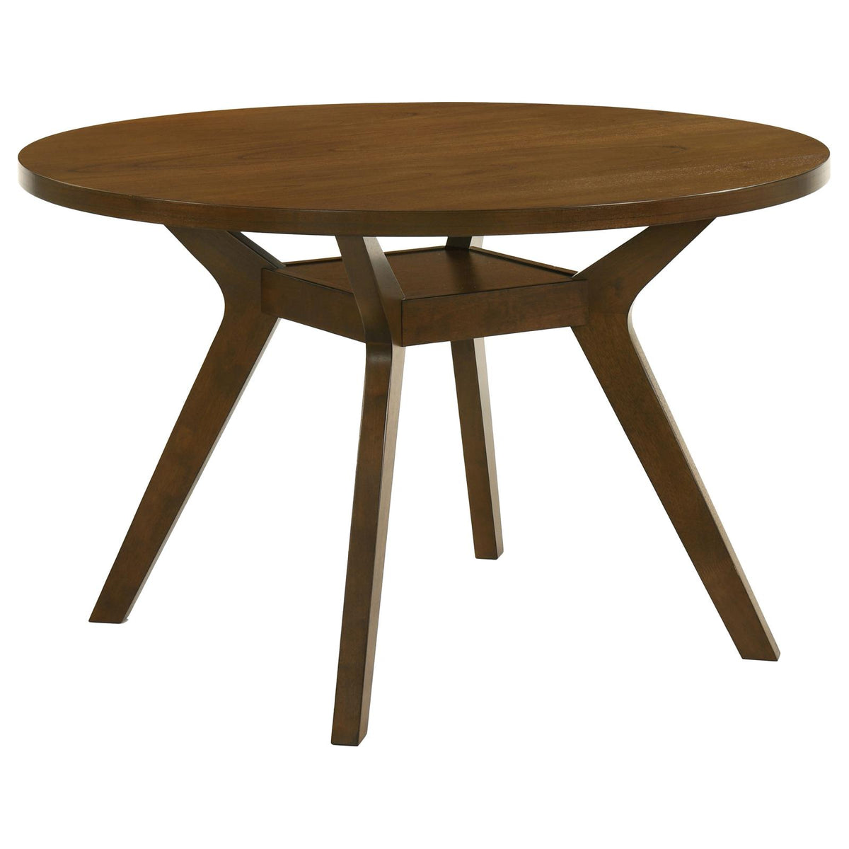 Mueller 48-inch Round Dining Set Brown and Beige