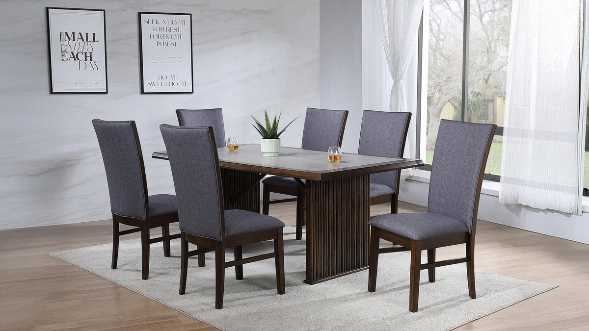 Sherwood Rectangular Dining Table Set Brown