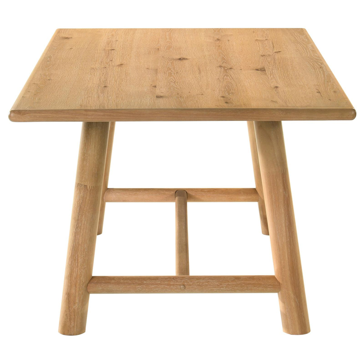 Duncan Rectangular Wood Dining Table Set Washed Oak