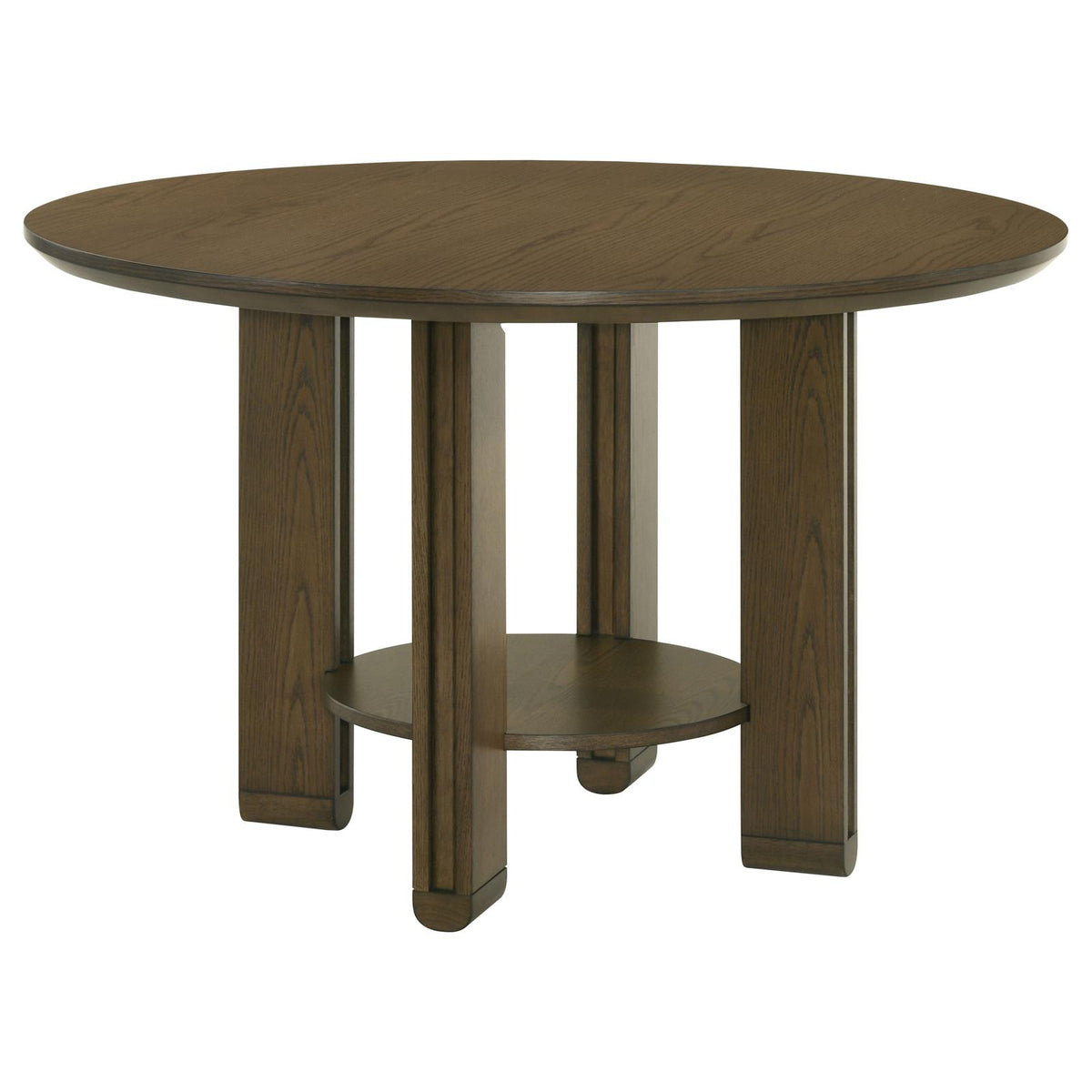 Ottowa Round Wood Dining Room Table Set Brown