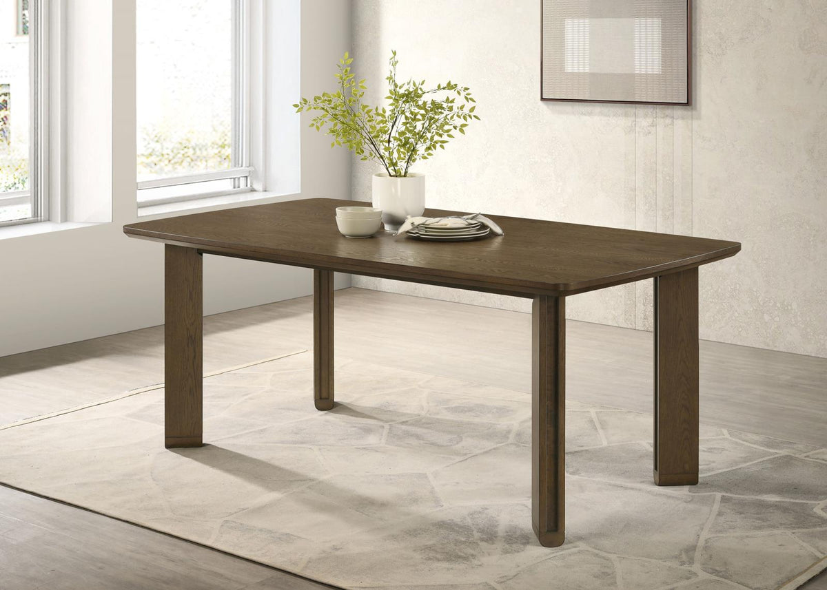 Ottowa Rectangular Wood Dining Room Table Set Brown