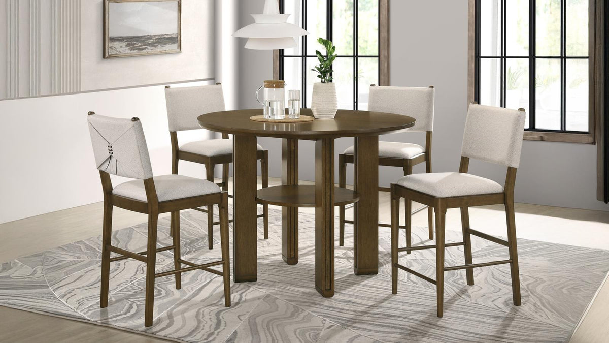 Ottowa Round Counter Height Dining Room Set Brown