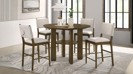 Ottowa Round Counter Height Dining Room Set Brown