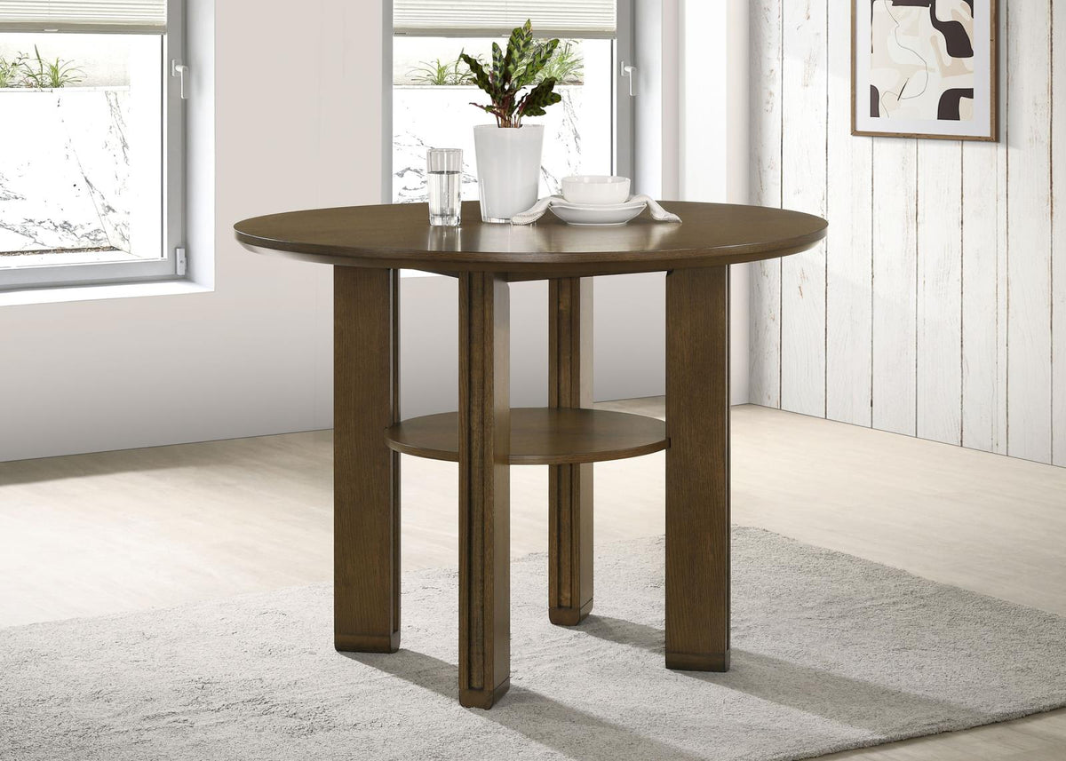 Ottowa Round Counter Height Dining Room Set Brown