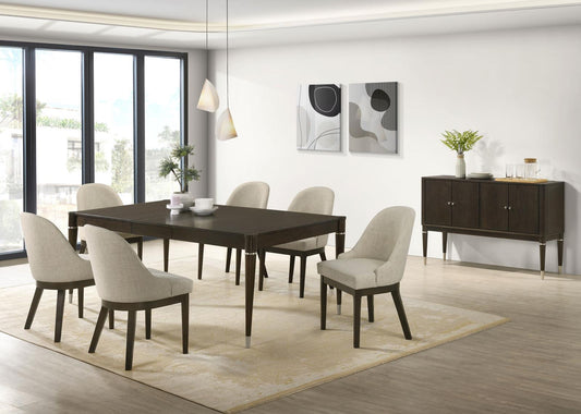 Reseda Dining Set With Sideboard Ash Brown