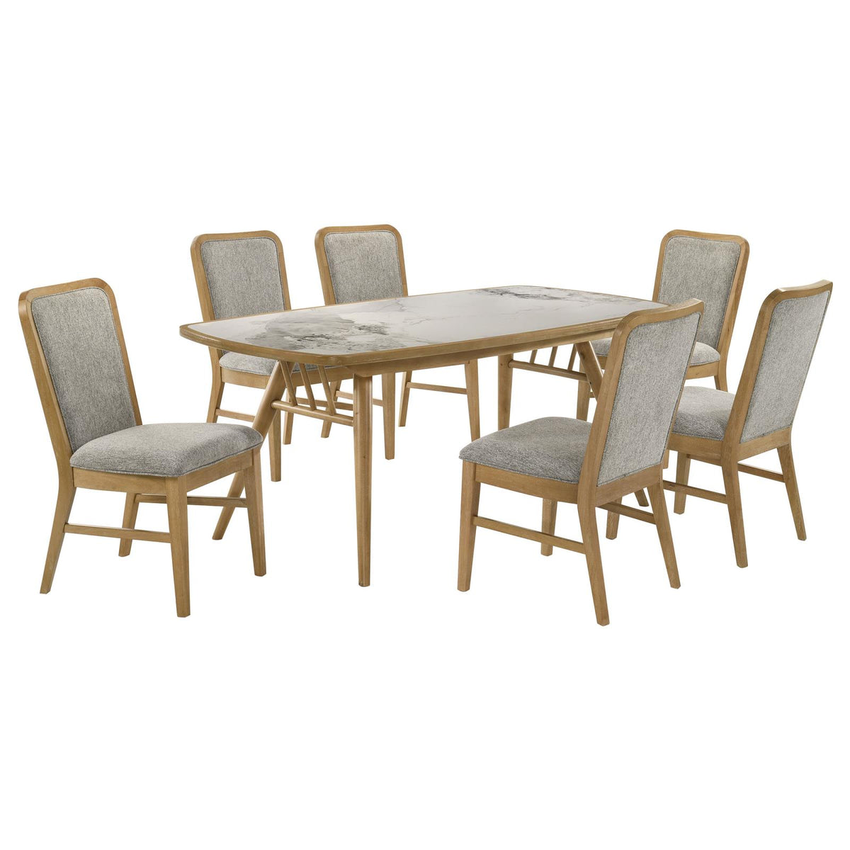 Croyden Rectangular Dining Set Weathered Natural