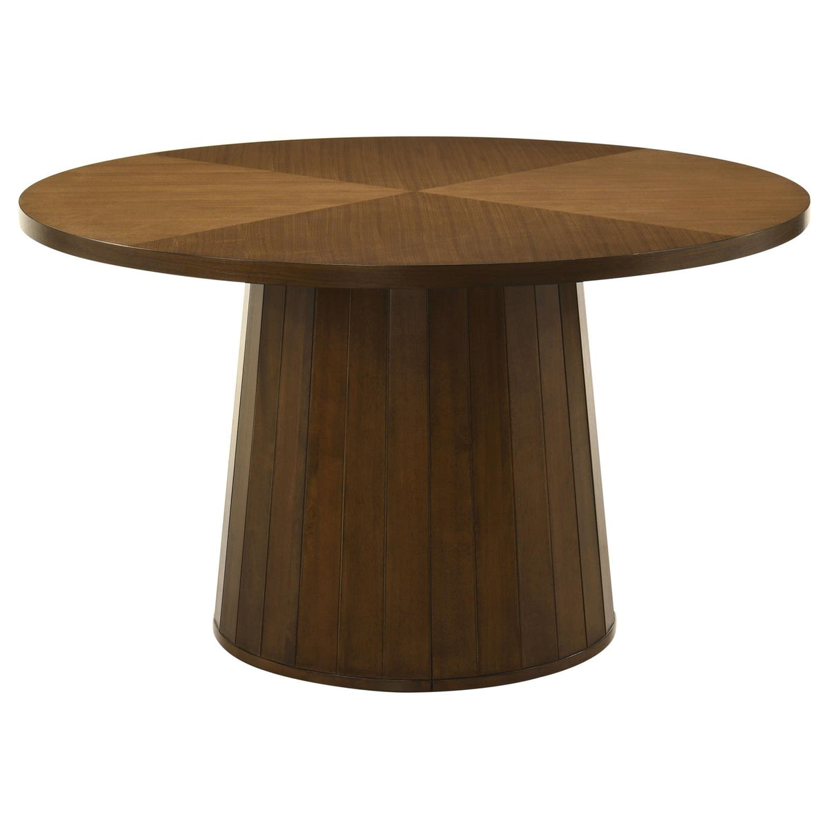 Galindo 52-inch Round Dining Set Light Grey and Walnut