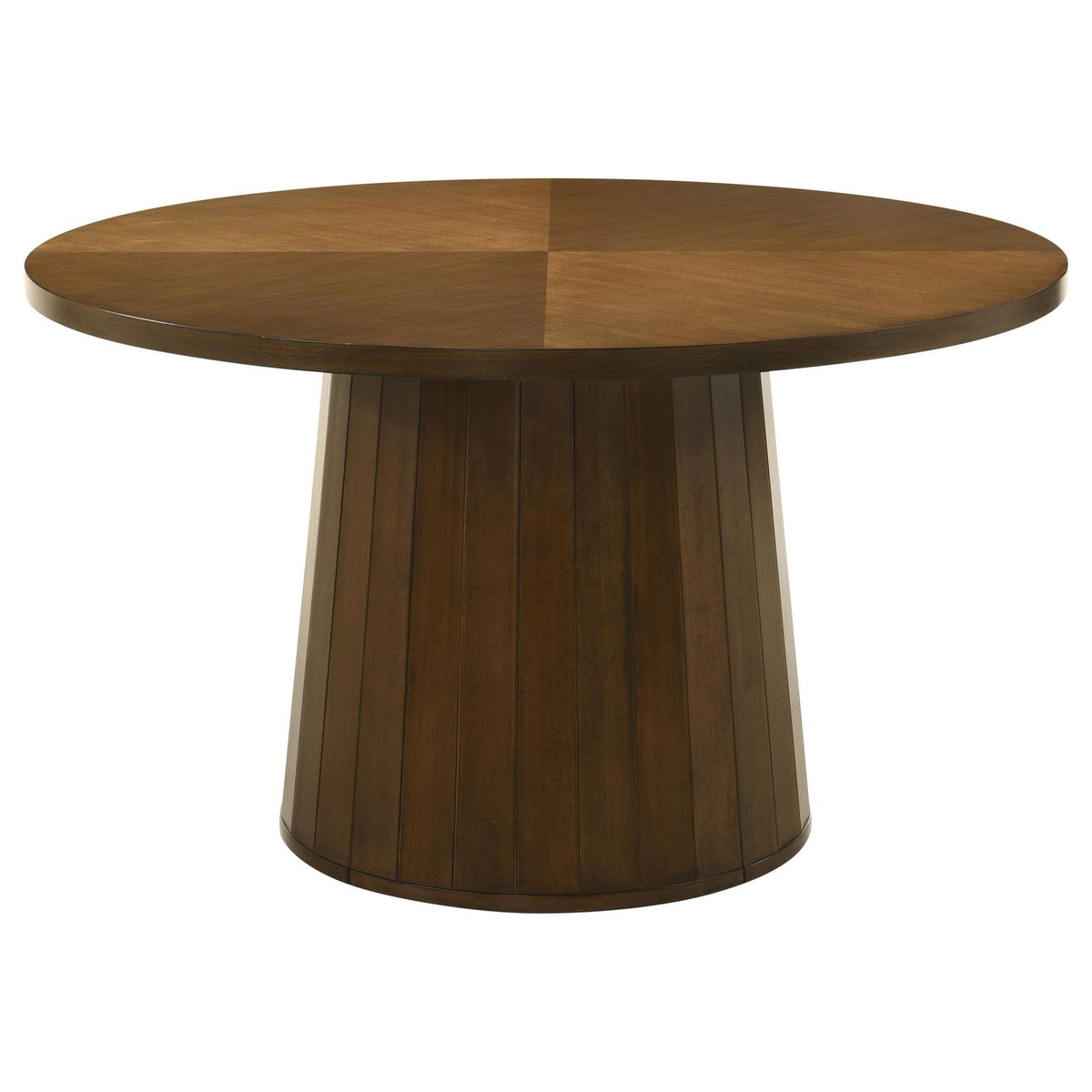 Galindo 52-inch Round Dining Set Light Grey and Walnut