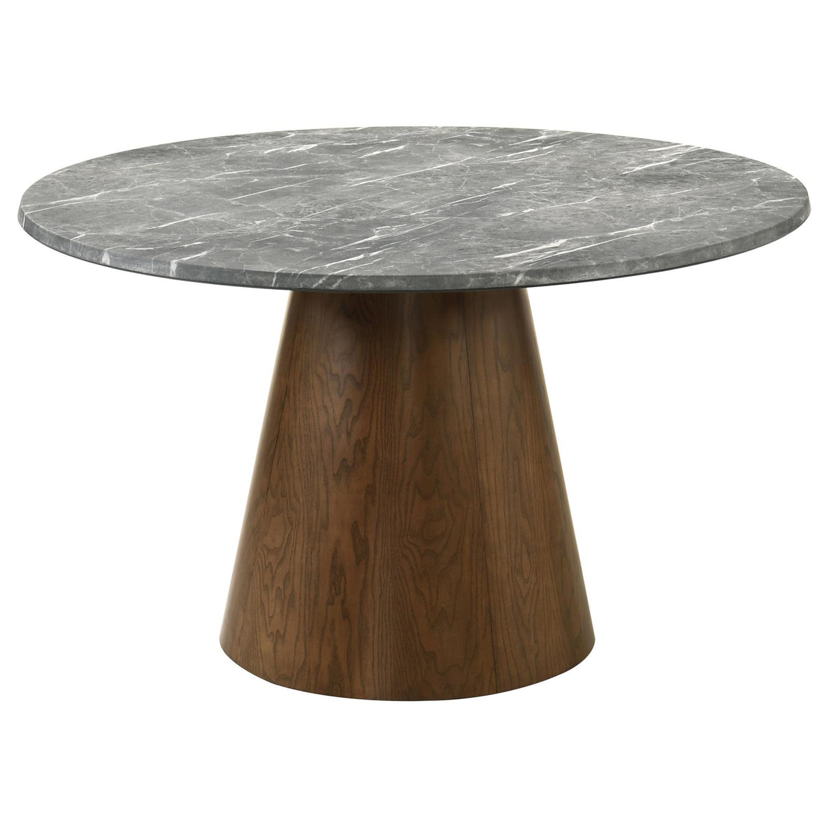 Franklin 50-inch Round Dining Table Set Grey and Dark Oak