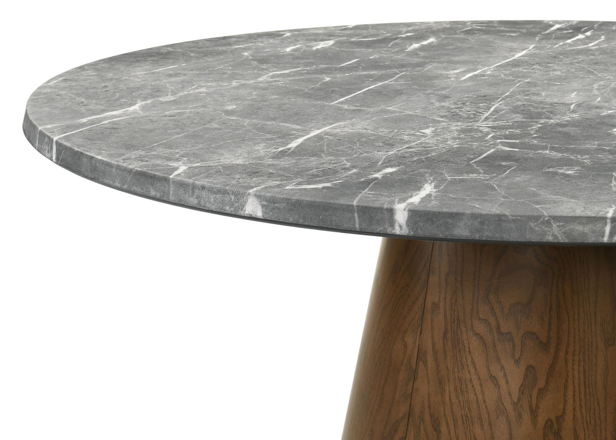 Franklin 50-inch Round Dining Table Set Grey and Dark Oak