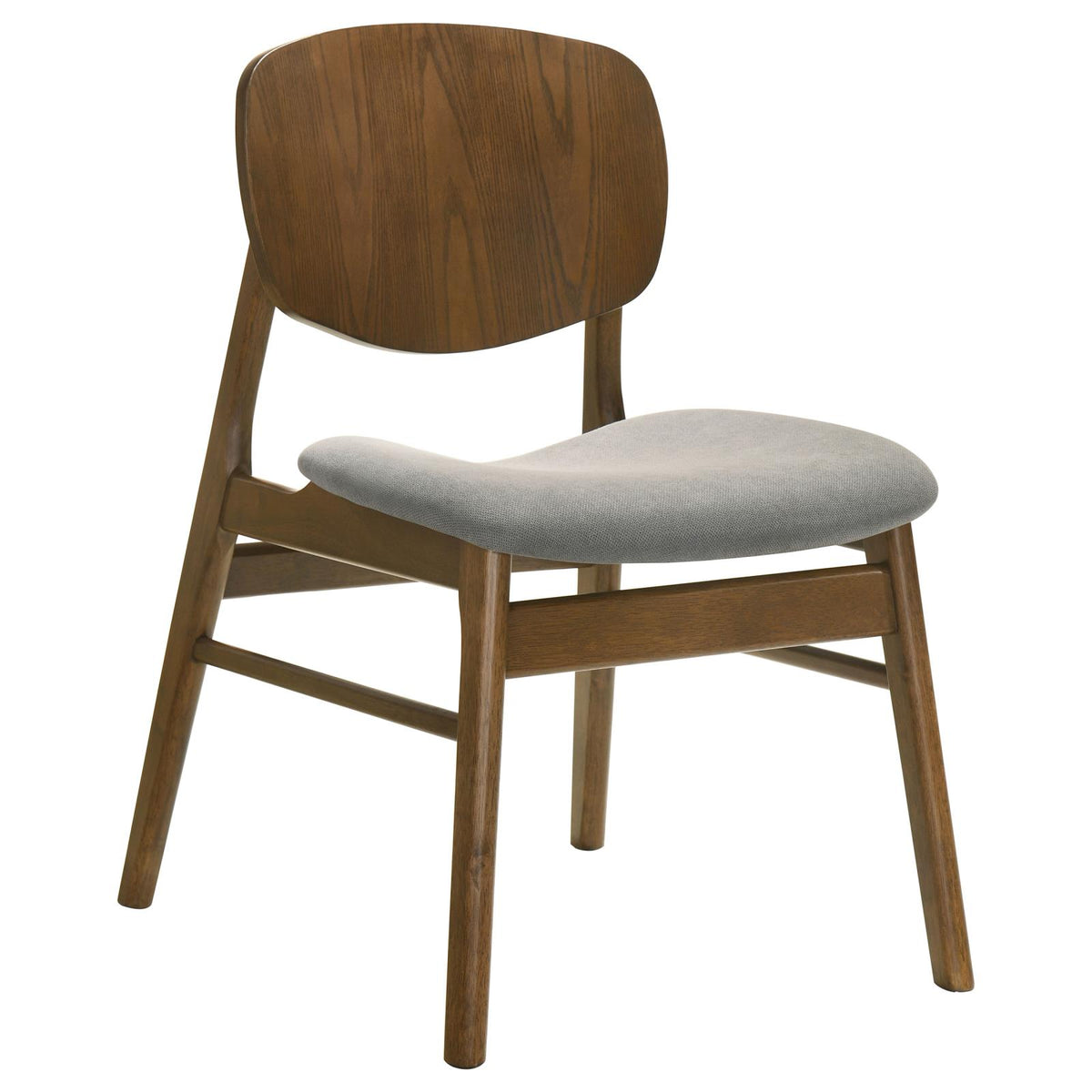 Benford Dining Side Chair Upholstered Seat Dark Brown (Set of 2)