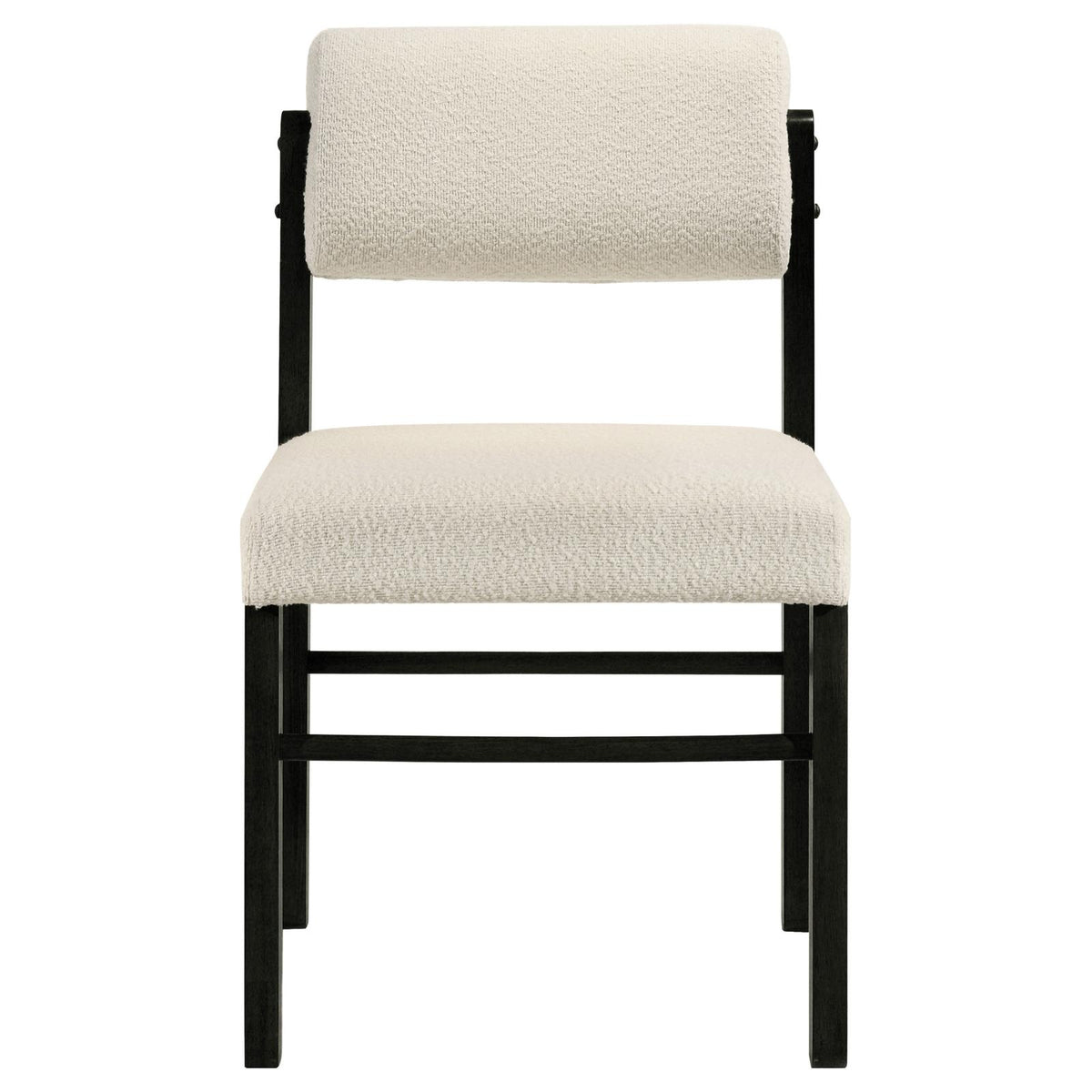 Kehoe Upholstered Dining Side Chair Cream and Black (Set of 2)