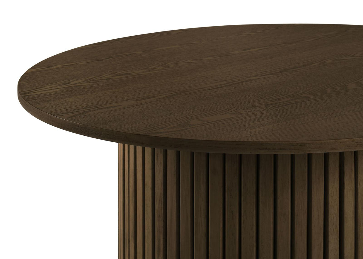 Hamlyn 43-inch Round Wood Counter Height Dining Table Walnut