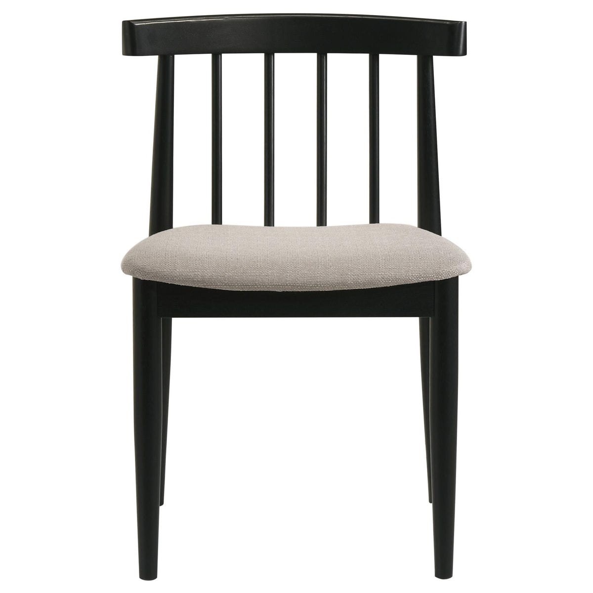 Cullen Dining Side Chair Upholstered Seat Black (Set of 2)